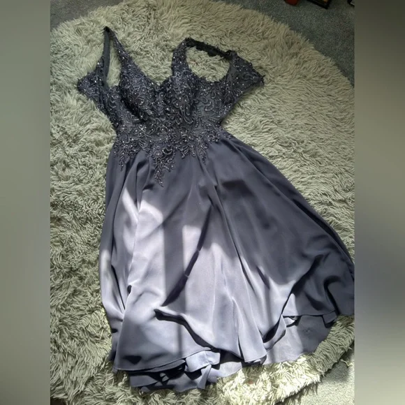 sachin and babi light blue dress JJs House | Dresses | Jjs House Satin Vneck Floor Length Prom Dress